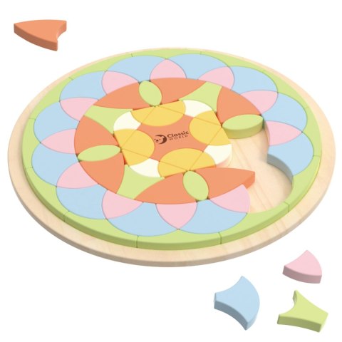 CLASSIC WORLD Pastelowa Mandala Układanka Montessori Mozaika Kwiaty Classic World CLASSIC WORLD Pastelowa Mandala Układanka Montessori Mozaika Kwiaty Classic World
