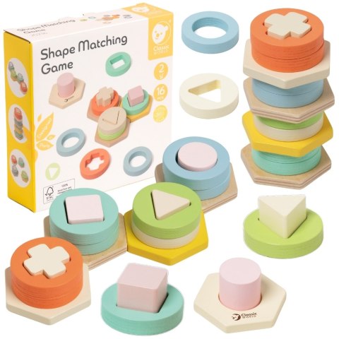 CLASSIC WORLD Sorter Montessori Kształtów i Kolorów Układanka Wieża Classic World CLASSIC WORLD Sorter Montessori Kształtów i Kolorów Układanka Wieża Classic World