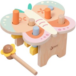 CLASSIC WORLD Wbijak Pastelowy Motylek Montessori z Młoteczkiem Classic World