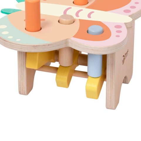 CLASSIC WORLD Wbijak Pastelowy Motylek Montessori z Młoteczkiem Classic World CLASSIC WORLD Wbijak Pastelowy Motylek Montessori z Młoteczkiem Classic World