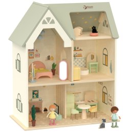 CLASSIC WORLD Wielki Drewniany Domek dla Lalek z mebelkami Classic World