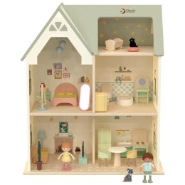 CLASSIC WORLD Wielki Drewniany Domek dla Lalek z mebelkami Classic World