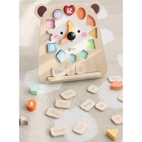 CLASSIC WORLD Zegar Miś Montessori Edukacyjny 3w1 Nauka Czasu Liczenia i Daty Classic World CLASSIC WORLD Zegar Miś Montessori Edukacyjny 3w1 Nauka Czasu Liczenia i Daty Classic World
