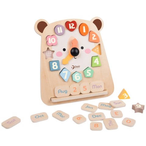CLASSIC WORLD Zegar Miś Montessori Edukacyjny 3w1 Nauka Czasu Liczenia i Daty Classic World CLASSIC WORLD Zegar Miś Montessori Edukacyjny 3w1 Nauka Czasu Liczenia i Daty Classic World