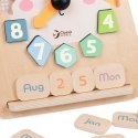 CLASSIC WORLD Zegar Miś Montessori Edukacyjny 3w1 Nauka Czasu Liczenia i Daty Classic World