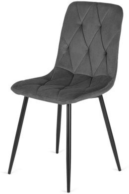 Krzesło tapicerowane BORGO VELVET DARK GREY II GATUNEK Lugano