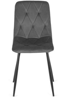 Krzesło tapicerowane BORGO VELVET DARK GREY II GATUNEK Lugano