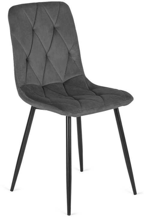 Krzesło tapicerowane BORGO VELVET DARK GREY II GATUNEK Lugano Krzesło tapicerowane BORGO VELVET DARK GREY II GATUNEK Lugano