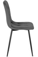 Krzesło tapicerowane BORGO VELVET DARK GREY II GATUNEK Lugano