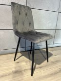 Krzesło tapicerowane BORGO VELVET DARK GREY II GATUNEK Lugano