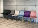Krzesło tapicerowane BORGO VELVET DARK GREY II GATUNEK Lugano
