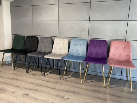 Krzesło tapicerowane BORGO VELVET DARK GREY II GATUNEK Lugano Krzesło tapicerowane BORGO VELVET DARK GREY II GATUNEK Lugano