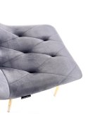 Krzesło tapicerowane BORGO VELVET DARK GREY II GATUNEK Lugano