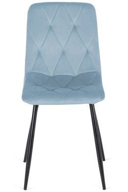 Krzesło tapicerowane BORGO VELVET LIGHT BLUE II GATUNEK Lugano