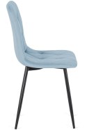 Krzesło tapicerowane BORGO VELVET LIGHT BLUE II GATUNEK Lugano