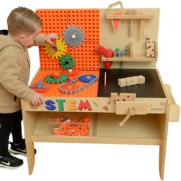 MASTERKIDZ Drewniany Warsztat XXL Montessori STEM z Narzędziami + Akcesoria Masterkidz