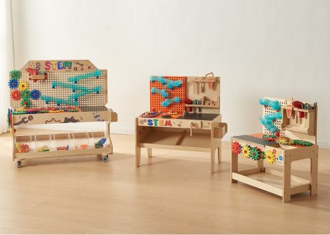 MASTERKIDZ Drewniany Warsztat XXL Montessori STEM z Narzędziami + Akcesoria Masterkidz MASTERKIDZ Drewniany Warsztat XXL Montessori STEM z Narzędziami + Akcesoria Masterkidz
