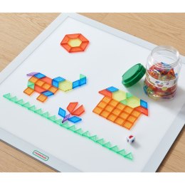 MASTERKIDZ Kwadratowy Panel Świetlny LED Kolorowy + Klocki Montessori Mozaika 140 el. Masterkidz