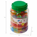 MASTERKIDZ Okrągły Panel Świetlny LED Kolorowy + Klocki Montessori Mozaika 140 el. Masterkidz