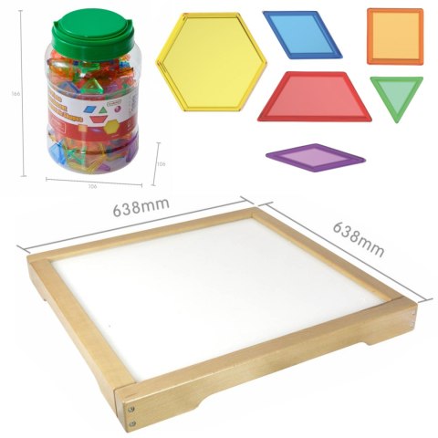 MASTERKIDZ Panel Skrzynia LED Sensoryczna + Klocki Montessori Mozaika 140 el. Masterkidz MASTERKIDZ Panel Skrzynia LED Sensoryczna + Klocki Montessori Mozaika 140 el. Masterkidz