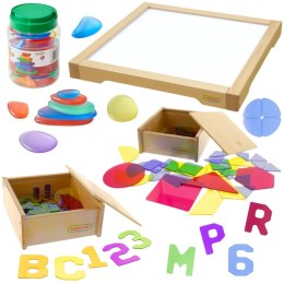 MASTERKIDZ Panel Skrzynia LED Sensoryczna + Zestaw Akcesoriów Masterkidz