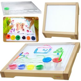 MASTERKIDZ Rama Sensoryczna - Panel LED + Przezroczysta Taca Do Malowania Masterkidz