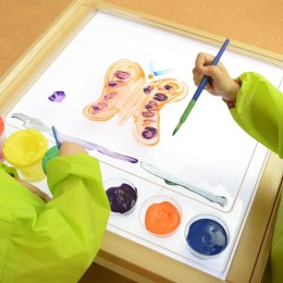 MASTERKIDZ Rama Sensoryczna - Panel LED + Przezroczysta Taca Do Malowania Masterkidz