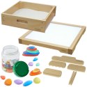 MASTERKIDZ Rama Sensoryczna - Panel LED + Zestaw Akcesoriów Do Zabawy w Piasku Masterkidz