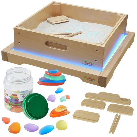 MASTERKIDZ Rama Sensoryczna - Panel LED + Zestaw Akcesoriów Do Zabawy w Piasku Masterkidz MASTERKIDZ Rama Sensoryczna - Panel LED + Zestaw Akcesoriów Do Zabawy w Piasku Masterkidz