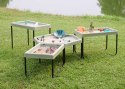 MASTERKIDZ Sześciokątny Stolik Do Zabawy Piaskiem i Wodą Regulowany Masterkidz