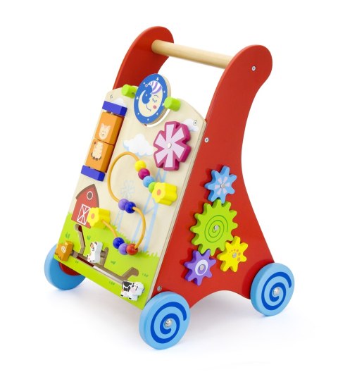 VIGA Pchacz panel edukacyjny Drewniany czerwony Viga Toys VIGA Pchacz panel edukacyjny Drewniany czerwony Viga Toys