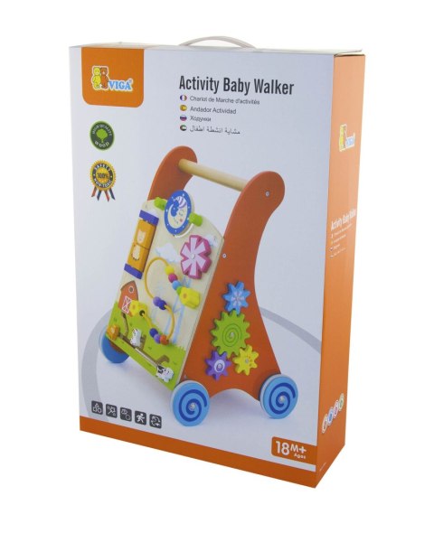 VIGA Pchacz panel edukacyjny Drewniany czerwony Viga Toys VIGA Pchacz panel edukacyjny Drewniany czerwony Viga Toys