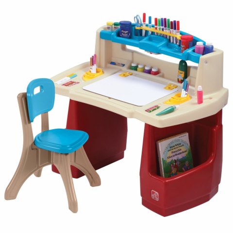STEP2 Biurko z Krzesełkiem Kącik plastyczny edukacyjny Delux Step2 STEP2 Biurko z Krzesełkiem Kącik plastyczny edukacyjny Delux Step2