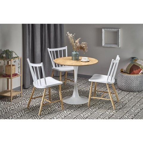 Stół okrągły VICTORY OAK WOOD 60 cm MILK Lugano Stół okrągły VICTORY OAK WOOD 60 cm MILK Lugano