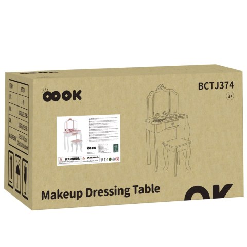 TOOKY TOY Drewniana Toaletka z Krzesełkiem Składane Lusterko Akcesoria 15 el. Tooky Toy TOOKY TOY Drewniana Toaletka z Krzesełkiem Składane Lusterko Akcesoria 15 el. Tooky Toy