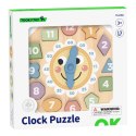 TOOKY TOY Zegar Drewniana Zabawka Edukacyjna Nauka Czasu Kształtów Tooky Toy