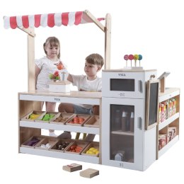 VIGA Drewniany Zestaw Stragan Sklep Supermarket XXL Viga Toys