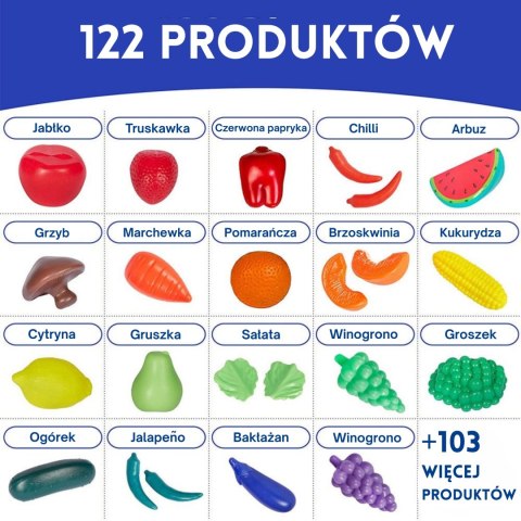 WOOPIE Zestaw do Kuchni Sklepu Warzywa Owoce 120el. Woopie WOOPIE Zestaw do Kuchni Sklepu Warzywa Owoce 120el. Woopie