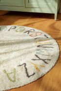 Dywan Bawełniany ABC Kolory i Litery, Ø120 cm, Lorena Canals Lorena Canals