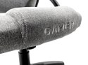 Fotel obrotowy do biurka CARRERA M STONE GREY + PINK FABRIC Lugano