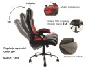 Fotel obrotowy do biurka CARRERA M STONE GREY + PINK FABRIC Lugano