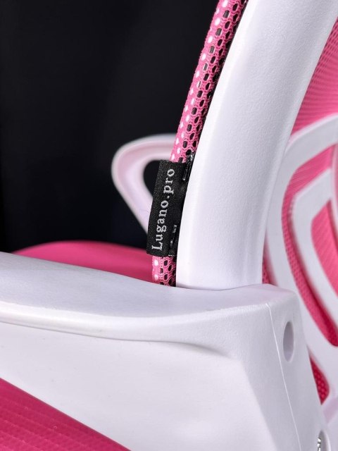 Fotel obrotowy do biurka VENTO PINK MESH II GATUNEK Lugano Fotel obrotowy do biurka VENTO PINK MESH II GATUNEK Lugano