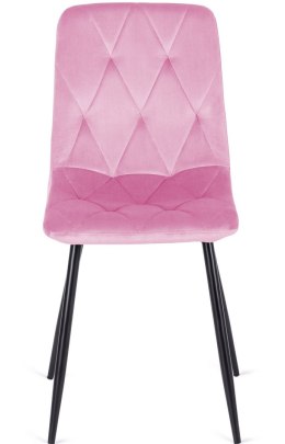 Krzesło tapicerowane BORGO VELVET PINK II GATUNEK Lugano