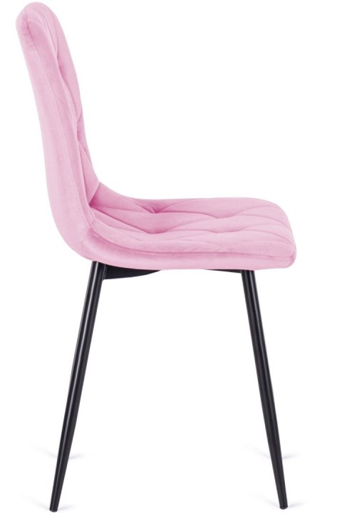 Krzesło tapicerowane BORGO VELVET PINK II GATUNEK Lugano Krzesło tapicerowane BORGO VELVET PINK II GATUNEK Lugano