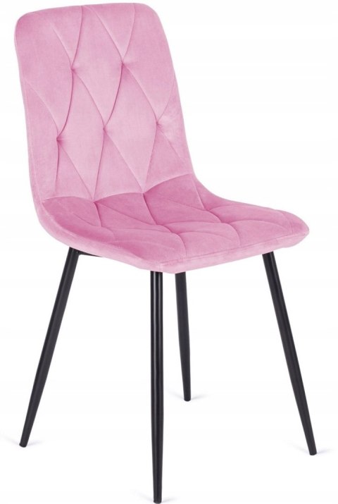 Krzesło tapicerowane BORGO VELVET PINK II GATUNEK Lugano Krzesło tapicerowane BORGO VELVET PINK II GATUNEK Lugano