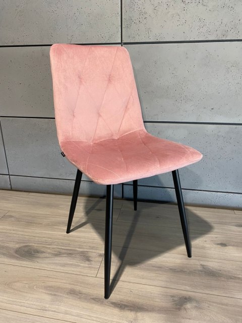 Krzesło tapicerowane BORGO VELVET PINK II GATUNEK Lugano Krzesło tapicerowane BORGO VELVET PINK II GATUNEK Lugano