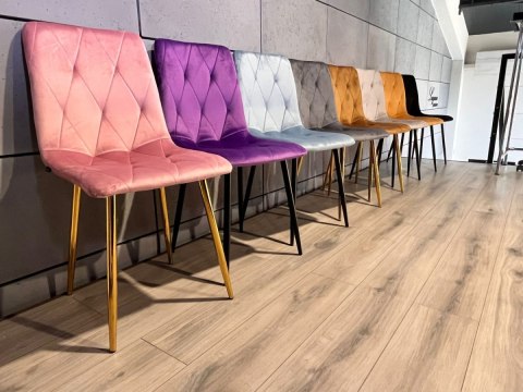 Krzesło tapicerowane BORGO VELVET PINK II GATUNEK Lugano Krzesło tapicerowane BORGO VELVET PINK II GATUNEK Lugano