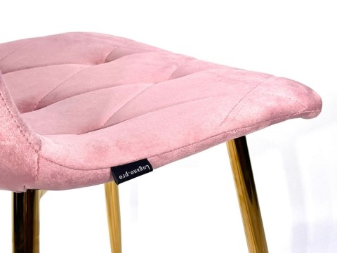 Krzesło tapicerowane BORGO VELVET PINK II GATUNEK Lugano Krzesło tapicerowane BORGO VELVET PINK II GATUNEK Lugano