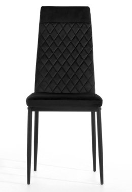 Krzesło tapicerowane VALVA CARO VELVET BLACK Lugano