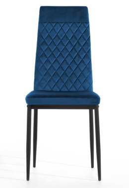 Krzesło tapicerowane VALVA CARO VELVET BLUE Lugano